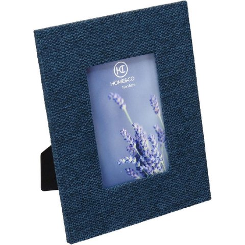 Porta-Retrato de Chenile Azul 1.0x18.5x23.5cm Foto Mesa Decoração Sala Presente