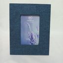 Ver imagem 2 de Porta-Retrato de Chenile Azul 1.0x18.5x23.5cm Foto Mesa Decoração Sala Presente