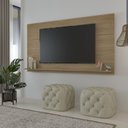 Ver imagem 2 de Rack com Painel para TV até 75 Polegadas 200CMX161CM Universal Mercury Cinza