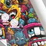 Papel de Parede Gamer 3d Desenho Cartoon Efeito Grafite Geek Varias Cores Decorativo Arte 3m - 3