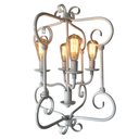 Ver imagem 6 de Luminária Decorativa Rustica Para Área Gourmet Dourada Libertas Rosas Artesanato Quadrado Branco