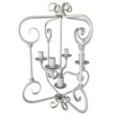 Ver imagem 1 de Luminária Decorativa Rustica Para Área Gourmet Dourada Libertas Rosas Artesanato Quadrado Branco