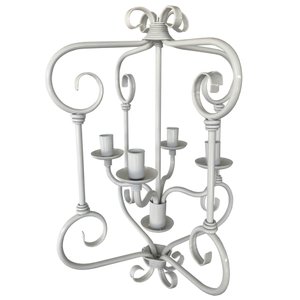 Luminária Decorativa Rustica Para Área Gourmet Dourada Libertas Rosas Artesanato Quadrado Branco
