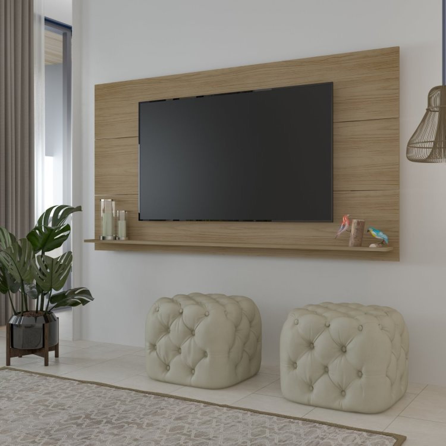 Rack com Painel para TV até 60 Pol Universal Memphis - 11