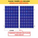 Ver imagem 3 de Kit Estrutura Suporte Fixador 2,20m para 1 Placa Solar Alumínio Inox Telha Fibro Ondulada Viga Metál