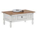 Ver imagem 2 de Mesa de Centro Retangular com 1 Gaveta em Madeira Maciça Branco