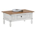 Ver imagem 2 de Mesa de Centro Retangular com 1 Gaveta em Madeira Maciça Branco