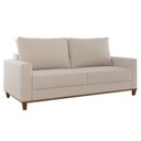 Ver imagem 2 de Sofá Living 3 Lugares Fixo Linho Bege 1,8m Suporta 180kg Lívia