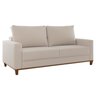 Sofá Living 3 Lugares Fixo Linho Bege 1,8m Suporta 180kg Lívia - 2