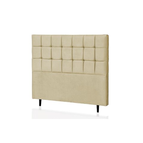 Cabeceira Queen Livia 160 CM Suede Marfim - D A Decor