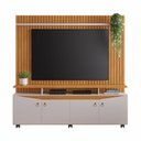 Ver imagem 2 de Estante Ripado para TV até 65 Polegadas MDF 169CMX191CM Conceito Candian Amarelo