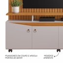 Ver imagem 4 de Estante Ripado para TV até 65 Polegadas MDF 169CMX191CM Conceito Candian Amarelo