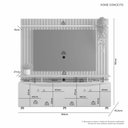 Ver imagem 3 de Estante Home Theater Ripado para TV até 65 Polegadas MDF 169cmx191cm Conceito Candian Amarelo Cinamomo E Off