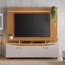 Ver imagem 1 de Estante Ripado para TV até 65 Polegadas MDF 169CMX191CM Conceito Candian Amarelo