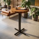 Ver imagem 4 de Mesa Bistrô Alta 100cm Industrial Madeira Maciça Gourmet:60cm