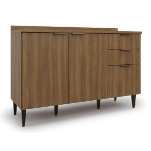 Balcão para Cozinha 2 Portas 3 Gavetas Paris