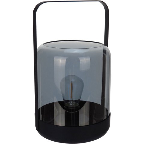 Castiçal Decorativo Porta Vela Home&co Metal 24x15x15cm Fume