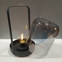 Ver imagem 4 de Castiçal Decorativo Porta Vela Home&co Metal 24x15x15cm Fume