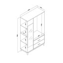 Ver imagem 3 de Closet com Espelho 1050x1800x450 Mm