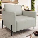 Ver imagem 2 de Kit 2 Poltronas Decorativa para Sala Living Pés Industrial Domani L06 Veludo Gelo - Lyam Decor