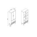 Ver imagem 3 de Cristaleira 2 Portas 1 Gaveta