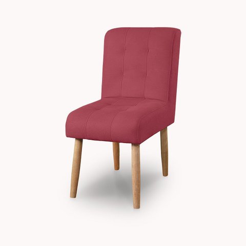 Cadeira Confortavel Jantar Luna Suede Vermelho para Quarto Sala Recepção.