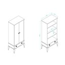 Ver imagem 3 de Cristaleira Clássica 2 Portas 1 Gaveta