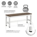 Ver imagem 4 de Banco Reforçado em Aço e Madeira Plástica Escritório