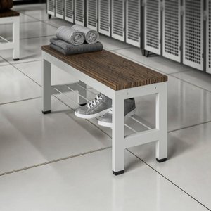 Banco Reforçado em Aço e Madeira Plástica Escritório