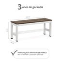 Ver imagem 3 de Banco Reforçado em Aço e Madeira Plástica Escritório Cinza/Cristal