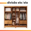 Ver mais imagens de Guarda Roupas Casal 6 Portas Reflecta com LED 4 Gavetas Mavie
