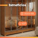 Ver imagem 6 de Guarda Roupas Casal 6 Portas Reflecta com LED 4 Gavetas Mavie