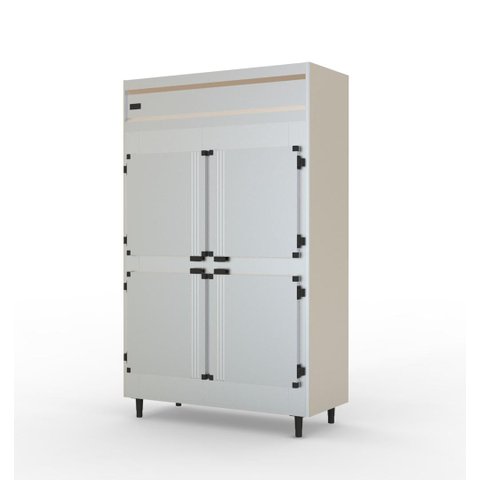 Mini Camara Fria Comercial Inox 4 Portas - 220v