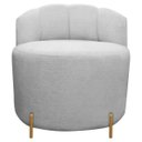 Ver imagem 4 de Poltrona Orgânica Grecia Redonda Pés em Metal Bouclê Cinza Sofa Store