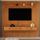 Ver imagem 1 de Painel para TV até 60 Polegadas Ripado MDF 250CMX229CM Royale Naturale Yescasa