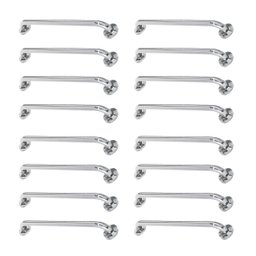 Alça de Apoio Barra Inox 40cm Kit 16 Unidades Idoso Cadeirante Deficiente Banheiro Box Segurança Cor - 1