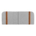 Ver imagem 5 de Cabeceira Painel Orgânico Cama Box Casal Padrão Flay 140cm Dobrável Linho Cinza Claro - Desk Design