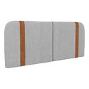 Ver imagem 1 de Cabeceira Painel Orgânico Cama Box Casal Padrão Flay 140cm Dobrável Linho Cinza Claro - Desk Design