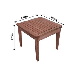 Conjunto para Jardim com 1 Sofá 2 Poltronas 1 Mesa de Centro Madeira Maciça Cairo sem Almofadinha - 6