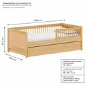 Ver imagem 2 de Bicama Infantil Paglia com Proteção Lateral e Tela de Rattan