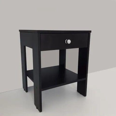 Mesa de Cabeceira Preta 50 X 40cm