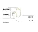 Ver imagem 3 de kit 2 Vasos para plantas Grid Coluna BGPLASTICOS V18M2 ROSA 022