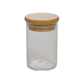 Kit Jogo 3 Potes Vidro Hermético com Tampa Bambu 300/500/1,2 - 3