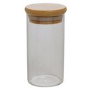 Ver imagem 2 de Kit Jogo 3 Potes Vidro Hermético com Tampa Bambu 300/500/1,2
