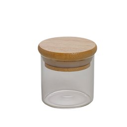 Kit Jogo 3 Potes Vidro Hermético com Tampa Bambu 300/500/1,2 - 4