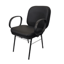 Ver imagem 1 de Cadeira Giga Obeso Fixa Corino Sintético Preto