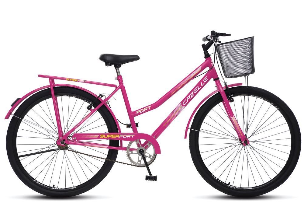 Bicicleta Transporte Aro 26 Colli Cazelle Fort Rosa Neon