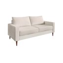Ver imagem 2 de Sofá Living Ascona 2 Lugares Estrutura e Pés em Eucalipto Tecido Linho 1,40m Branco Off White