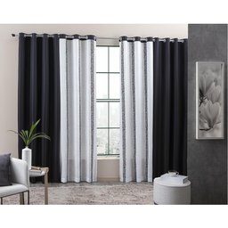 Cortina Linha Combinada 300x250cm Sucre Casa D’oro Sultan - 1
