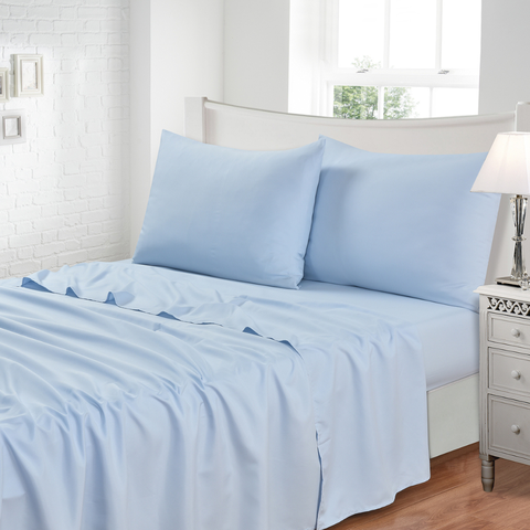 Jogo de Lençol Solteiro Jolitex 3 Peças 300 Fios 88x1,88x30 - Azul